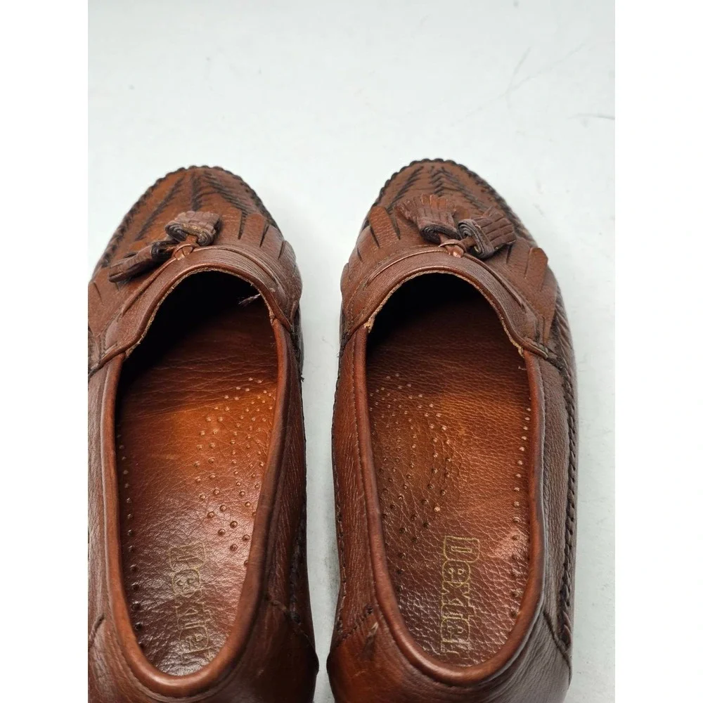 Dexter Shoes Men's Loafers Size‎ 9.5 M Brown Leather Tassel Kiltie Shoes USA VTG